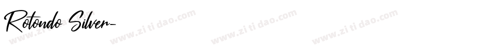 Rotondo Silver字体转换
